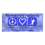 Peace Love Baseball Customized Rack Card