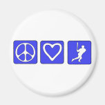 Peace Love Baseball Fridge Magnets