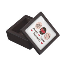 Peace Love Baseball Gift Box Premium Trinket Boxes