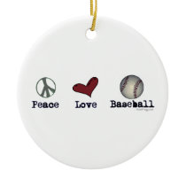Peace Love Baseball Ornament ornaments