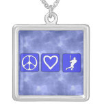 Peace Love Baseball Pendant