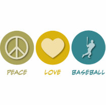 Peace Love Baseball Cut Outs