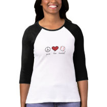 Peace Love Baseball T-shirts