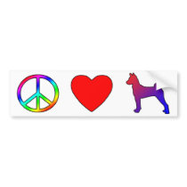 Peace Love Basenjis Bumper Stickers
