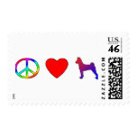 Peace Love Basenjis postage