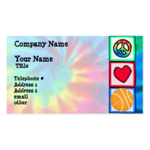 Peace, Love, Basketball Business Card