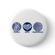 Peace Love Basketball Pin