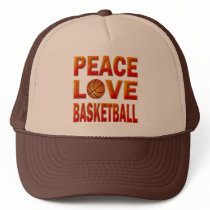 PEACE LOVE BASKETBALL MESH HAT