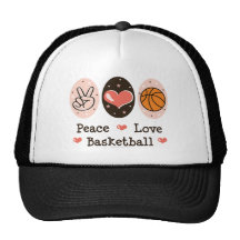 Peace Love Basketball Hat
