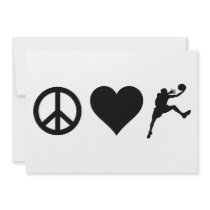 Peace Love Basketball Custom Invite
