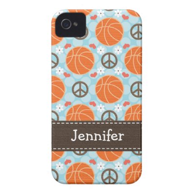 Peace Love Basketball iPhone 4 4s Case-Mate Cover Iphone 4 Covers