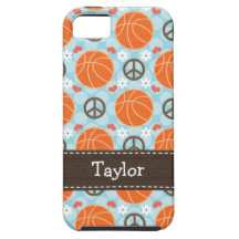 Peace Love Basketball iPhone 5 Case Mate Tough Cov