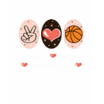 Peace Love Basketball Long Sleeve Tee
