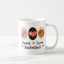 Peace Love Basketball Mug