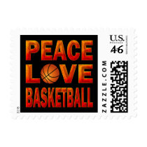 PEACE LOVE BASKETBALL POSTAGE STAMPS