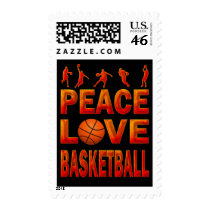 Peace Love Basketball Stamps