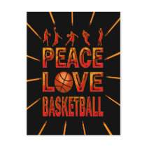 Peace Love Basketball Postcards