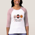 Peace Love Basketball Raglan T-shirt by SportyTeesGifts Peace Love Basketball Raglan T-shirt