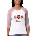 Peace Love Basketball Raglan T-shirt