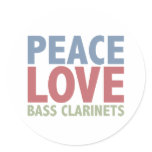 Peace Love Bass Clarinets stickers