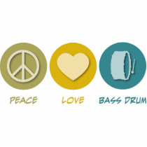 Peace Love Bass Drum photo sculptures by 1000suns Peace Love Bass Drum photo sculptures