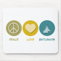 Peace Love Battleships mousepads