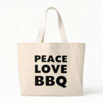 Peace Love BBQ Tote Bag