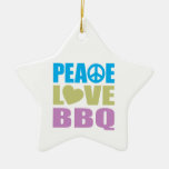 Peace Love BBQ Christmas Ornament