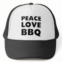 Peace Love BBQ Hat