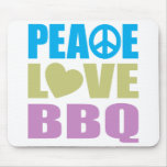 Peace Love BBQ Mouse Pads