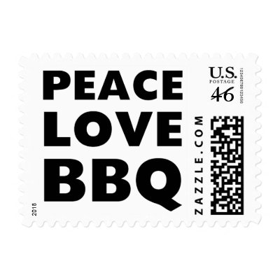 Peace Love BBQ Stamps