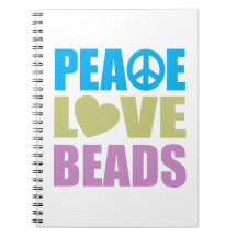 Peace Love Beads Notebooks