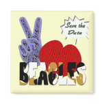 Peace Love Beagles Refrigerator Magnets