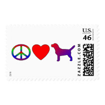 Peace Love Beagles Postage Stamps