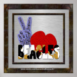 Peace Love Beagles Poster