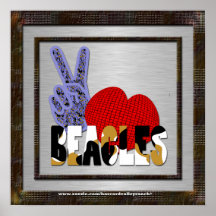 Peace Love Beagles Poster