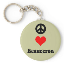Peace love Beauceron Key Chain