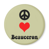 Peace love Beauceron Fridge Magnet