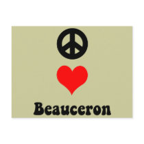 Peace love Beauceron Post Card
