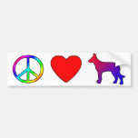 Peace Love Beaucerons Bumper Sticker