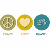 Peace Love Beauty photo sculptures by 1000suns Peace Love Beauty photo sculptures