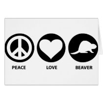Peace Love Beaver Cards