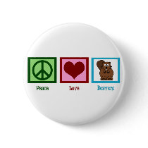 Peace Love Beavers Button