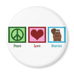 Peace Love Beavers Refrigerator Magnets