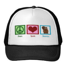 Peace Love Beavers Trucker Hat