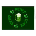Peace Love Beer Card