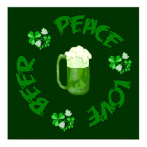 Peace Love Beer posters