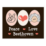 Peace Love Beethoven Postcard
