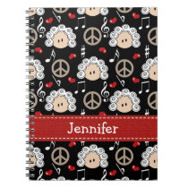 Peace Love Beethoven Spiral Notebook Journal