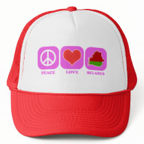 Peace Love Belarus Hat